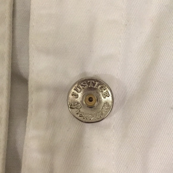 White jean jacket with bejewels - Picture 4 of 4